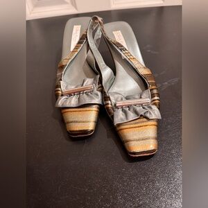 Olivia Rose Tal Gold and Silver Flats size 8